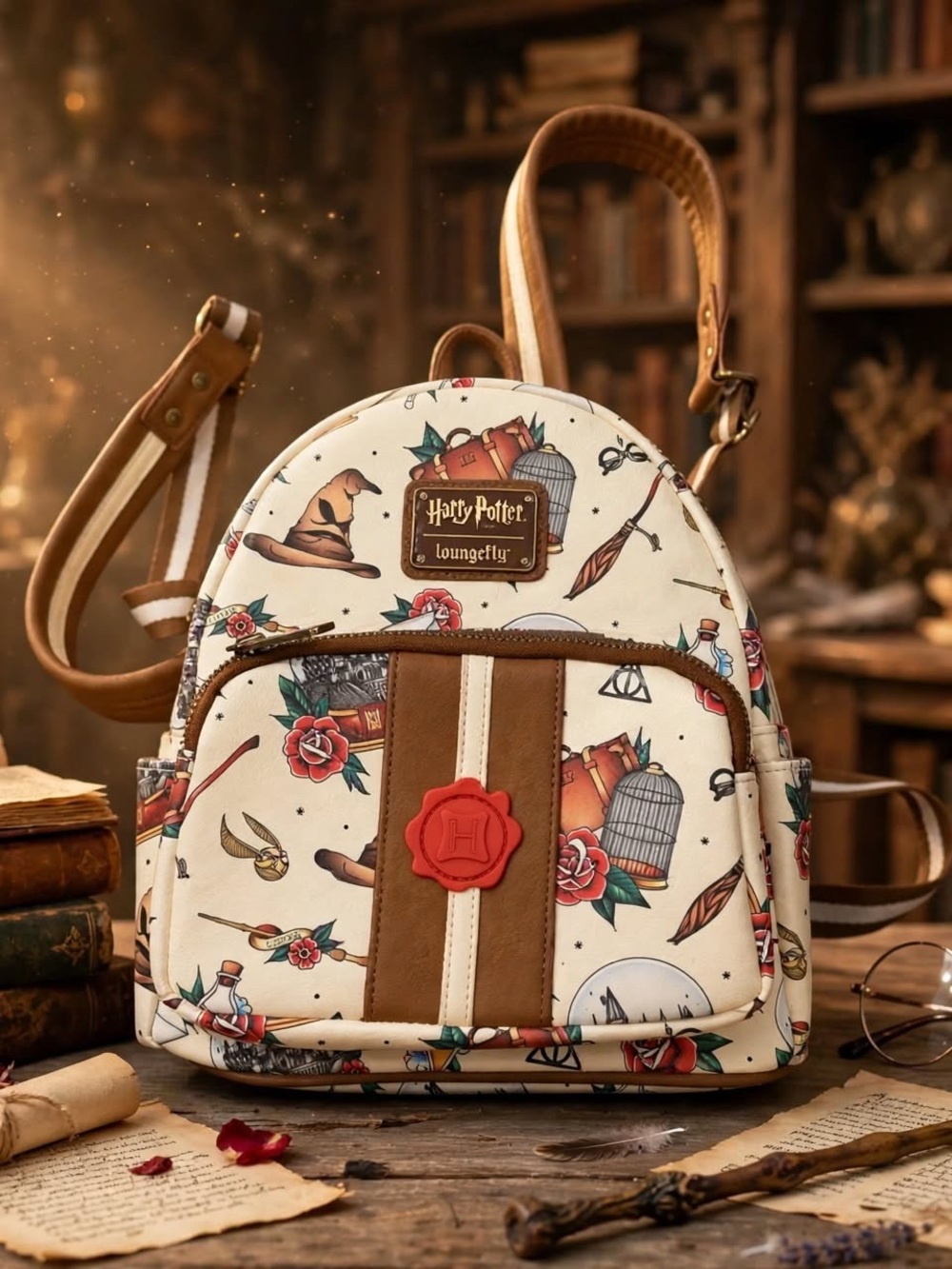 Loungefly Harry Potter Tattoo Art Mini Backpack